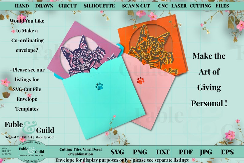 Download Cat SVG Birthday Card Template 3D Multi Layered Cricut Cut ...