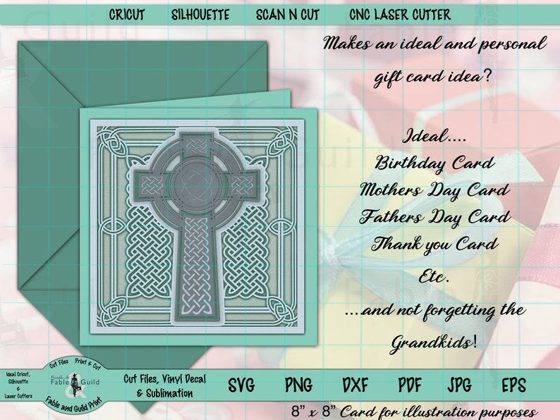 Download Celtic Cross SVG Layered Cut File for Cricut Celtic Knot ...