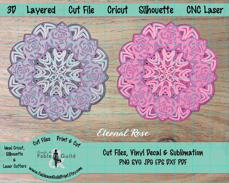 Download Multi Layered Mandala Earring Svg For Cricut - Layered SVG ...