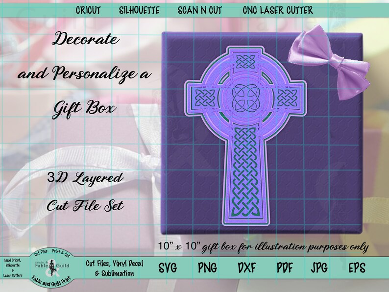 Download 3D Layered Celtic Cross SVG Cut File Cricut Celtic Knot St | Etsy