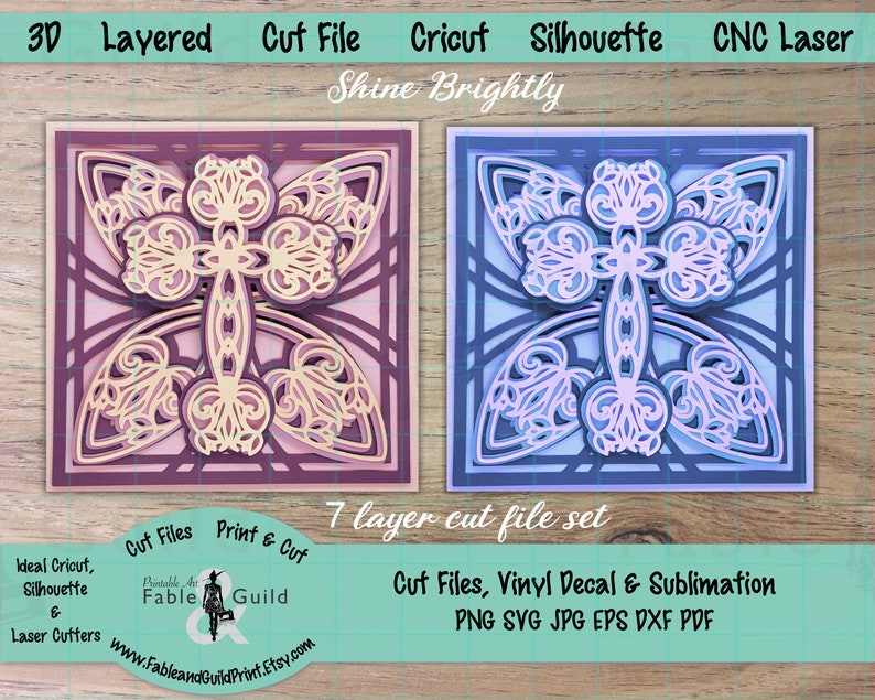 Download 3D Layered Mandala Cricut SVG Cut File Cricut Flower | Etsy