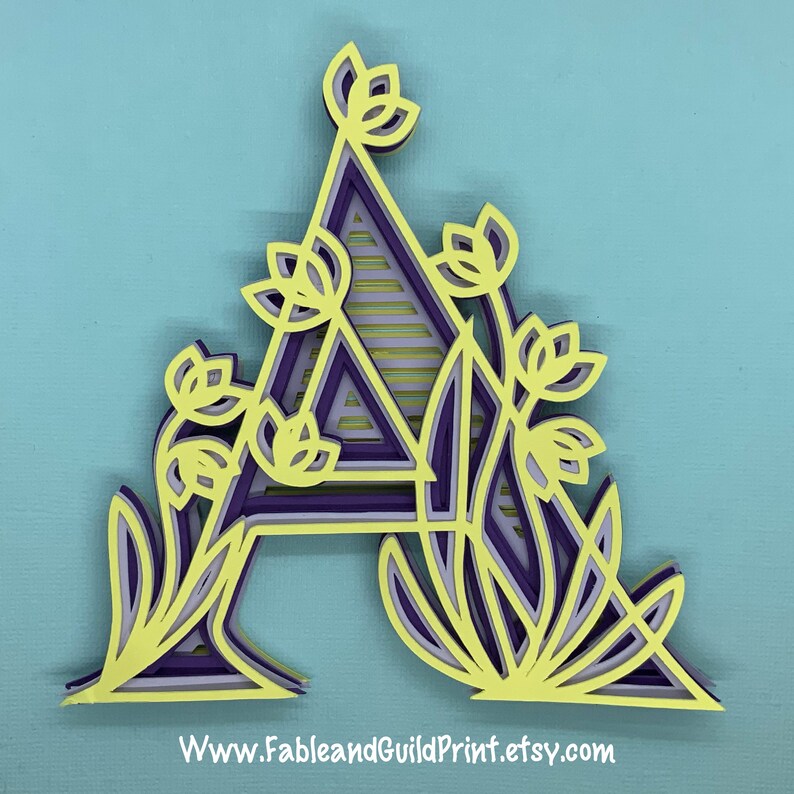 Download 3D Layered Alphabet SVG Letter Bundle Cricut SVG Cut File ...