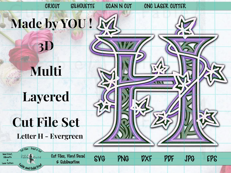 Download 3D Multi layer Letter SVG Cricut Mandala SVG Cut File | Etsy