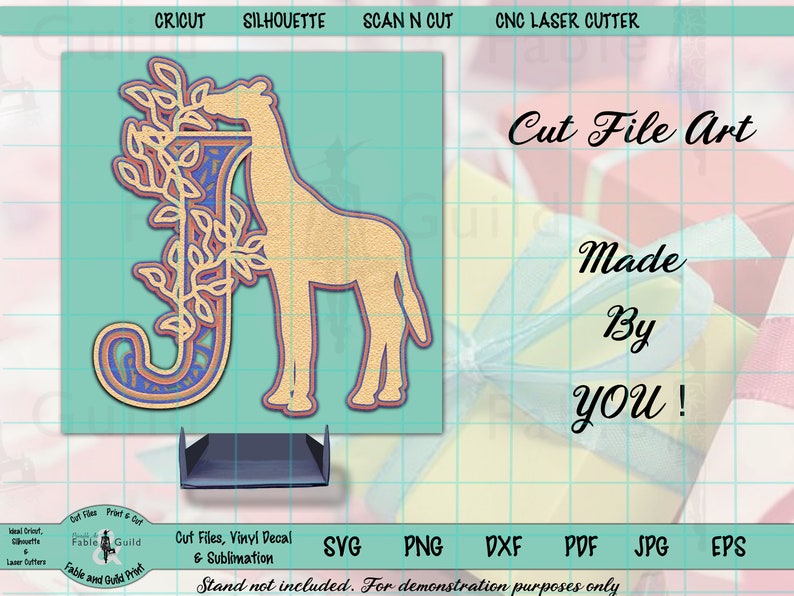 Download 3D Layered Animal SVG Giraffe Cricut Multilayer Monogram ...