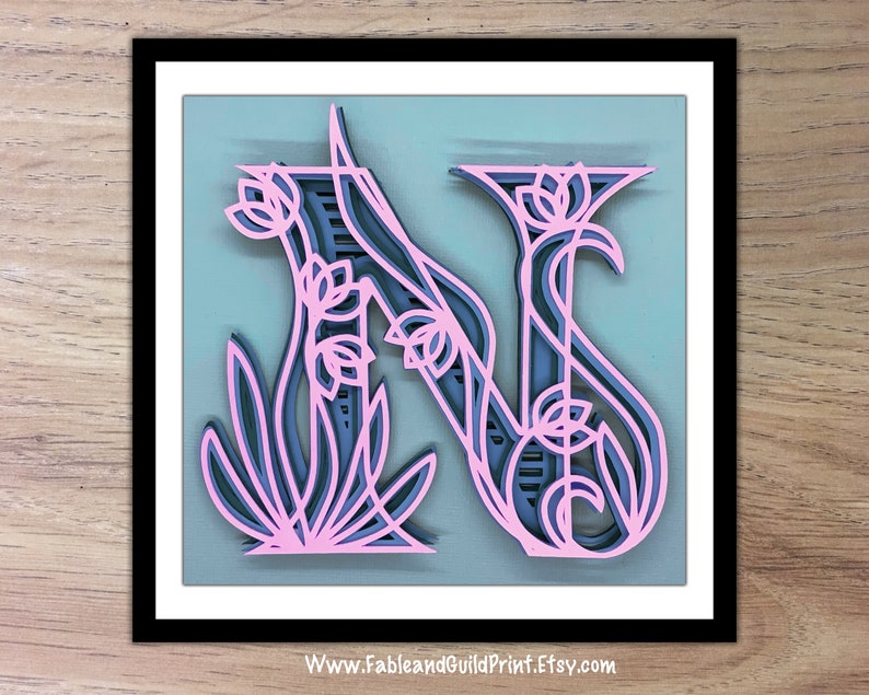 Download 3D Letter SVG Cricut SVG Cut File Cricut Flower Lettering | Etsy