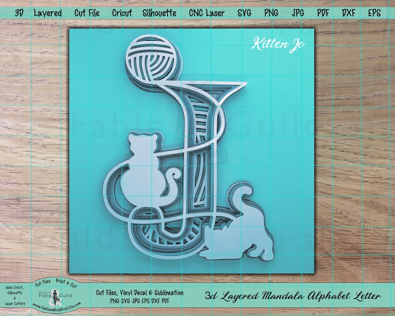 Download 3D Layered Mandala Cricut SVG Letter Cricut Cat Cut File ...
