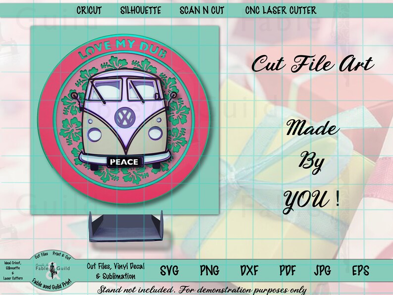 Download 3D Multi layer VW Camper Van SVG layered Mandala Cut Files ...