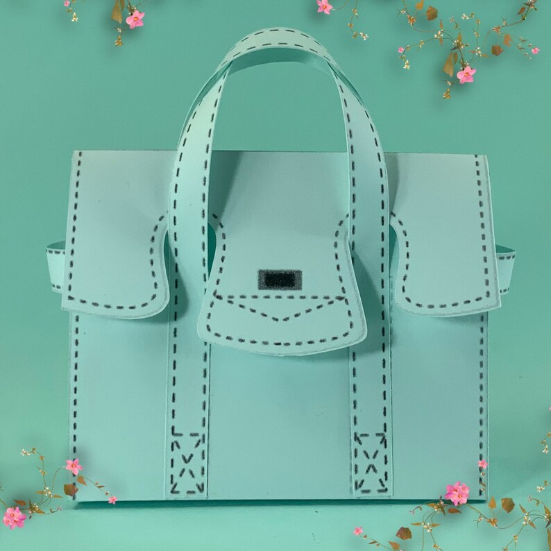 Purse Gift Box SVG 3d Purse Template Favor Box Svg Party Etsy