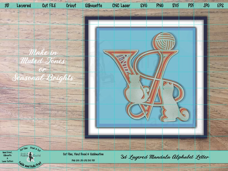 Download Cricut SVG Cut File 3D Multi Layer Mandala Cricut Letter ...