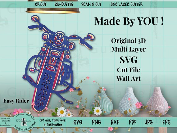 Download Motorcycle Svg File Motorbike Harley Svg Layered 3d Cutting Etsy