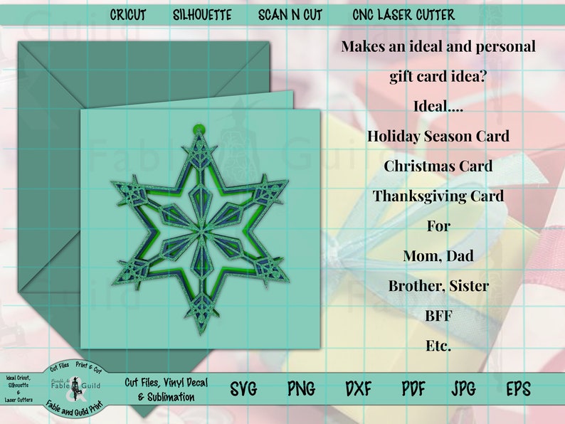 Download 3D layered SVG Star Snowflake Cut File Christmas Tree | Etsy