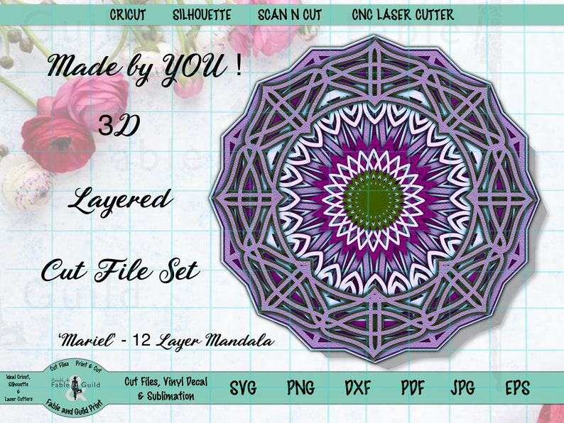 Download 3D SVG Multilayer Mandala Scan N Cut Files for Cricut SVG ...