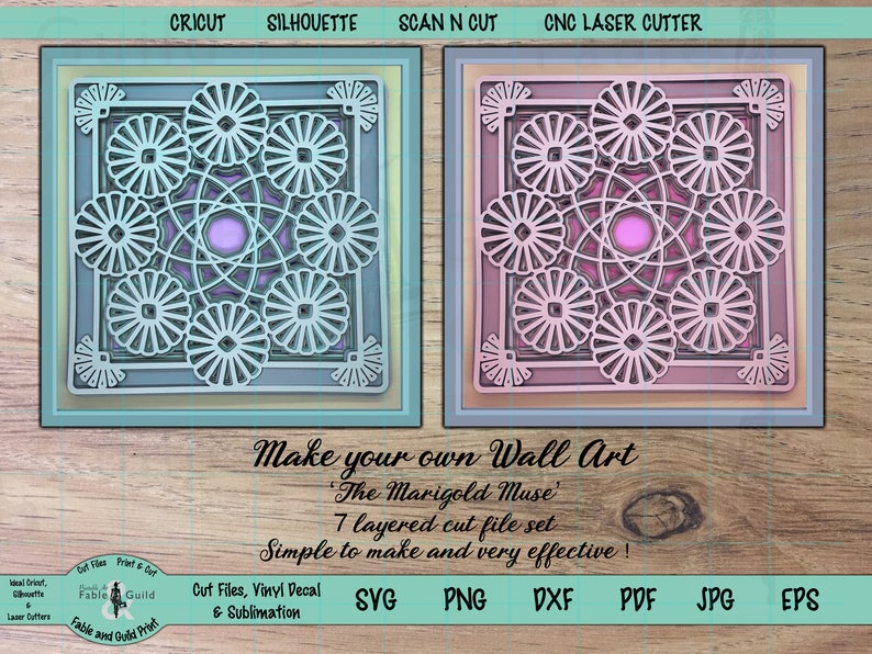 Download 3D Multi Layered Cricut Cut File Cricut SVG Marigold ...