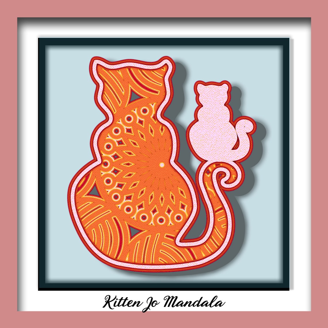 Download 3D Layered Mandala Cat Kitten Cricut SVG Cut File ...