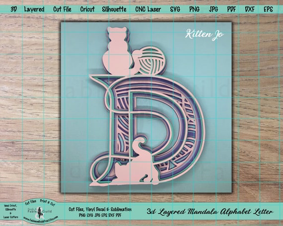 Download 3d Layered Mandala Letter Cricut Svg Cut File Cricut Nursery Etsy