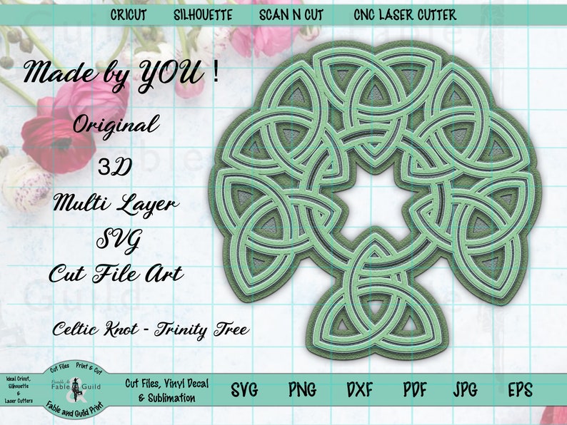 Download Tree of Life SVG Celtic Trinity Knot layered SVG 3D Cricut ...