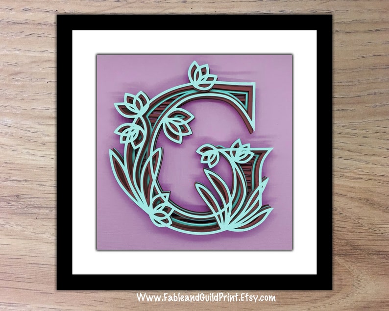 Download 3D Layered Letter Cricut SVG Cut File Cricut Flower | Etsy