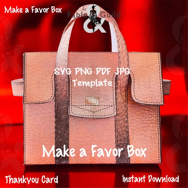 Purse Gift Card Favor Box, Fashion HandBag Party Favour, Printable Candy Party Box, Bridal Purse template, Cricut Project Printable Cut File