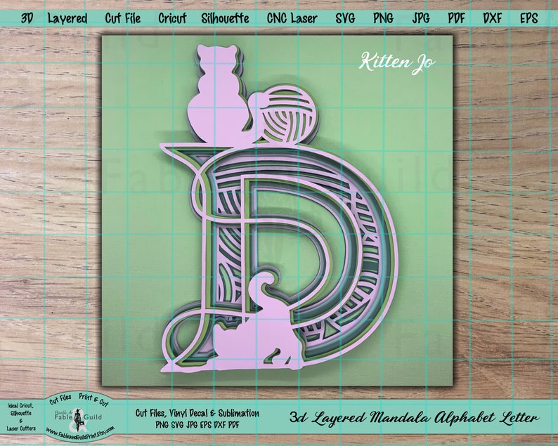 Free Free 3D Mandala Letters Cricut 498 SVG PNG EPS DXF File
