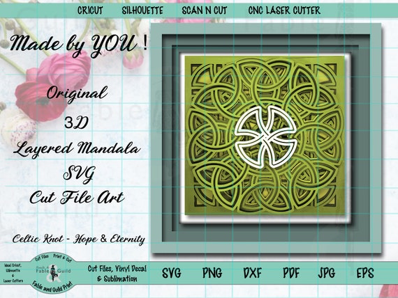 Download 3d Mandala Svg Layered Celtic Knot Cut Files For Cricut Etsy