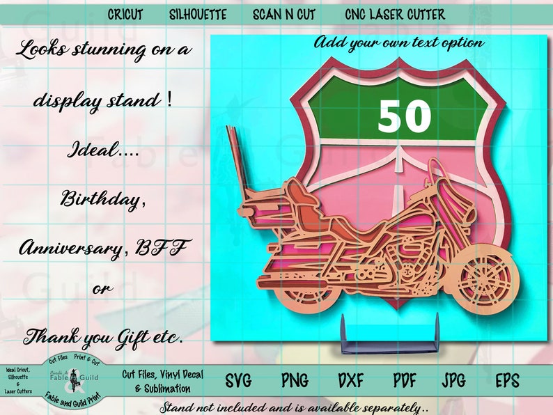 Download SVG Multi layer Harley Motorbike 3D layered Cut Files for | Etsy