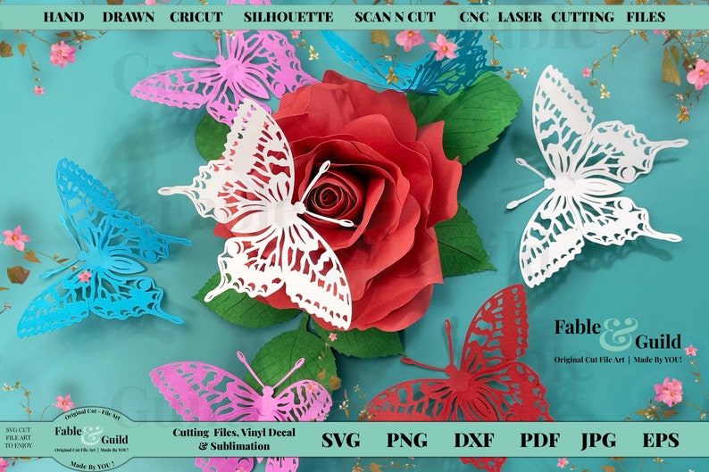 3D Butterfly SVG Cut File for Cricut Svg Butterfly Template Etsy