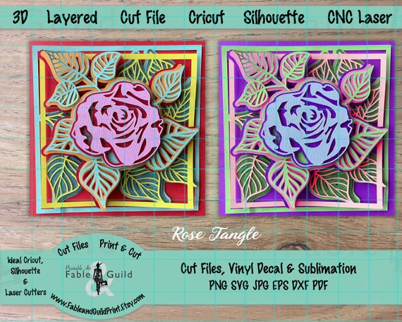 Download 3d Multi Layered Cricut Cut File Cricut Svg Rose Mandala Etsy