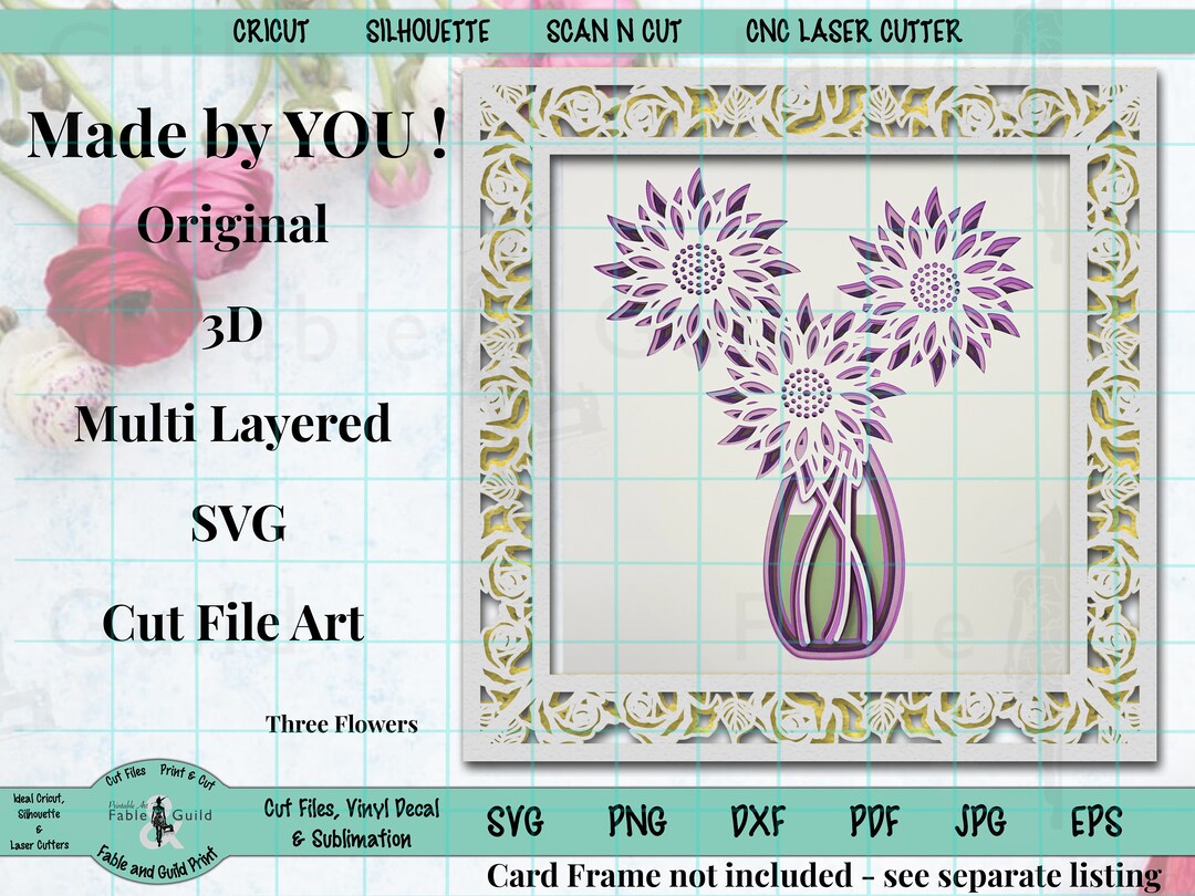 Multi Layer Flower Svg Cut Files Sunflower for CRICUT - Etsy