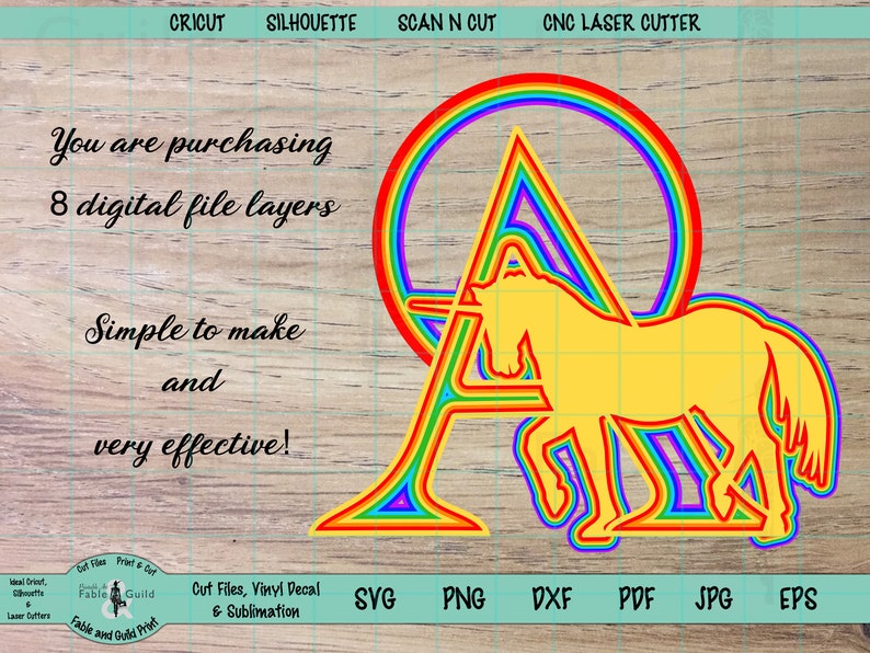 Download 3D Layered Unicorn SVG Cricut Cut File Cricut Rainbow ...