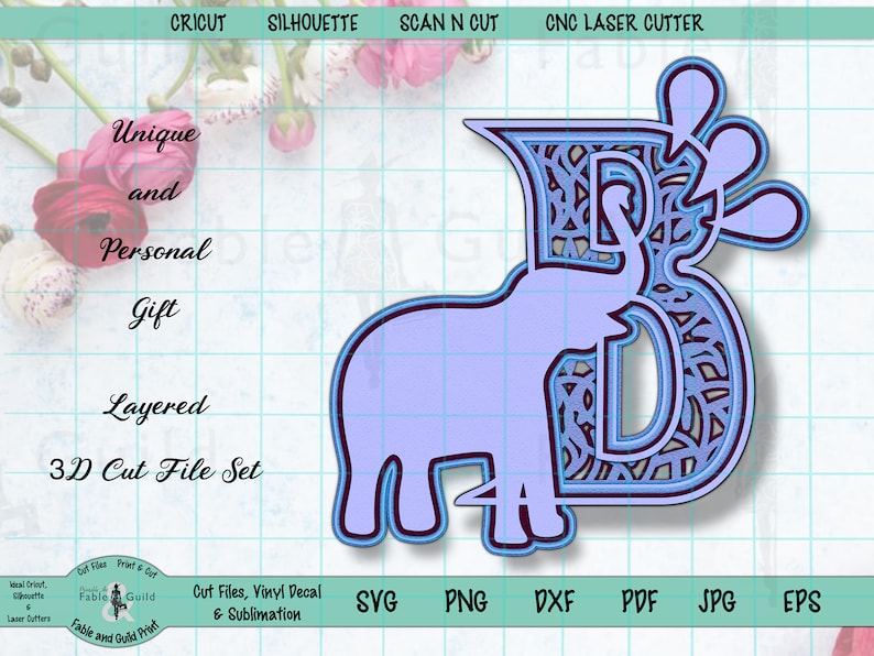 Download 3D Mandala SVG Letter Cricut Cut File Alphabet Multilayer ...