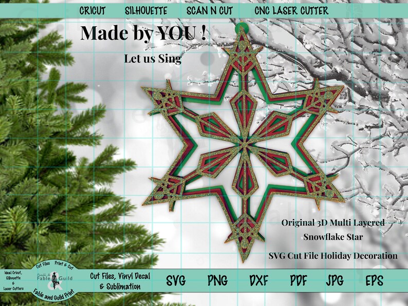 Free Free Layered Snowflake Svg 810 SVG PNG EPS DXF File