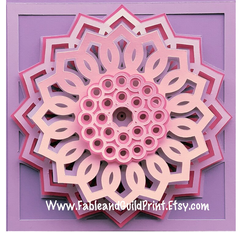 Download 3D Layered Mandala Cricut SVG Cut File Cricut Flower | Etsy