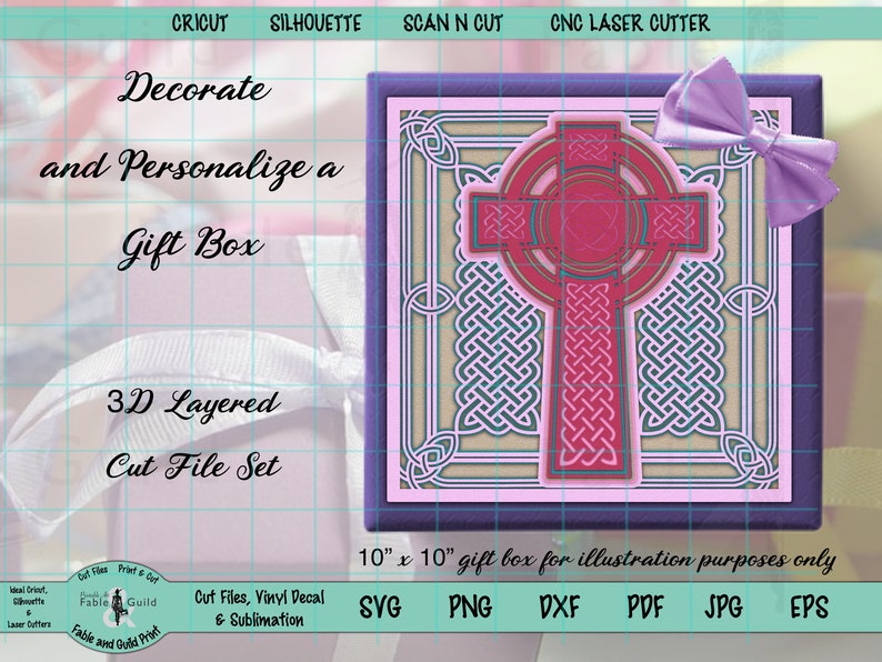 Download Celtic Cross SVG Layered Cut File for Cricut Celtic Knot ...