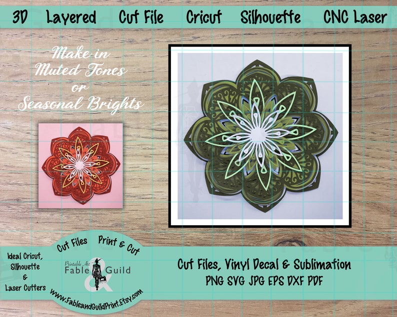 Download 3D Layered Mandala Cricut SVG Cut File Cricut Floral | Etsy Download 3D Layered Mandala Cricut SVG Cut File Cricut Floral | Etsy