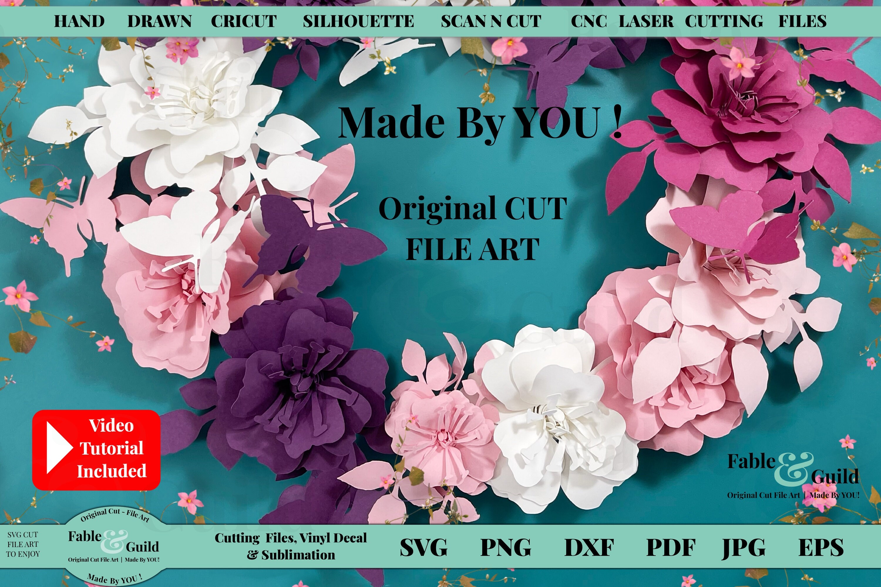 Paper Flower SVG Rolled Flower SVG 3D Flower Svg Cricut Etsy