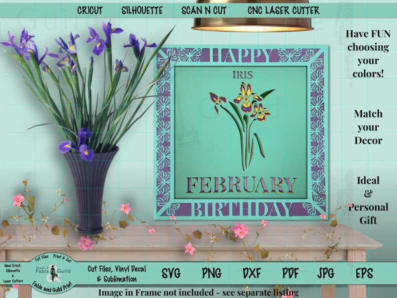 Download Shadow Box SVG Cut File Template with Decorative SVG ...