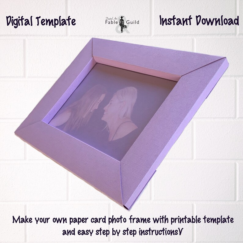 DIY Photo Frame Digital PDF Template Cut by Hand Picture Etsy