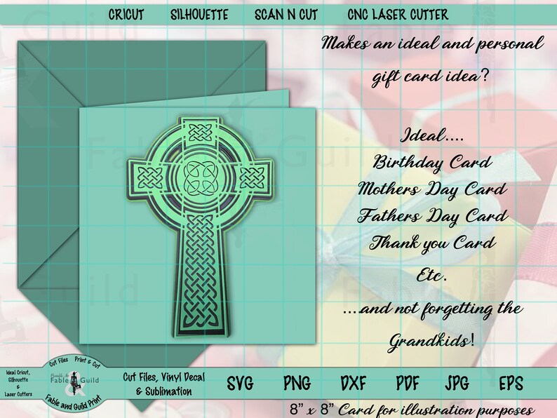 Download 3D Layered Celtic Cross SVG Cut File Cricut Celtic Knot St ...