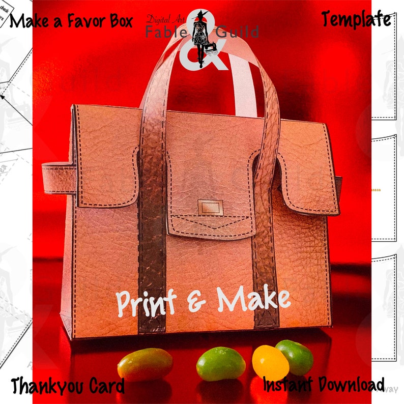 Download Cricut SVG Favor Box Cut File Jewellery Tote Purse ...