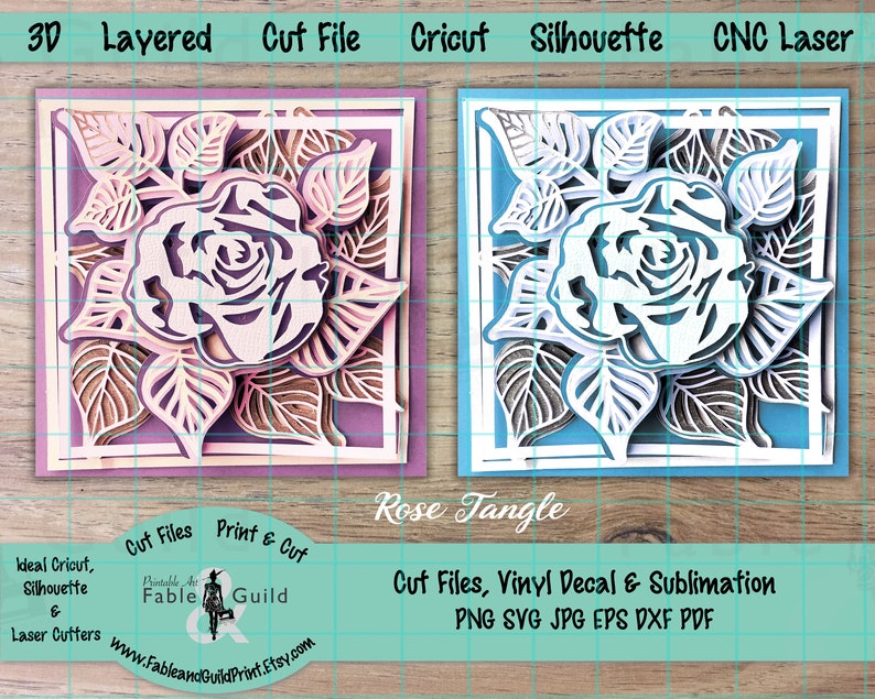 Download 3D Multi Layered Cricut Cut File Cricut SVG Rose Mandala | Etsy