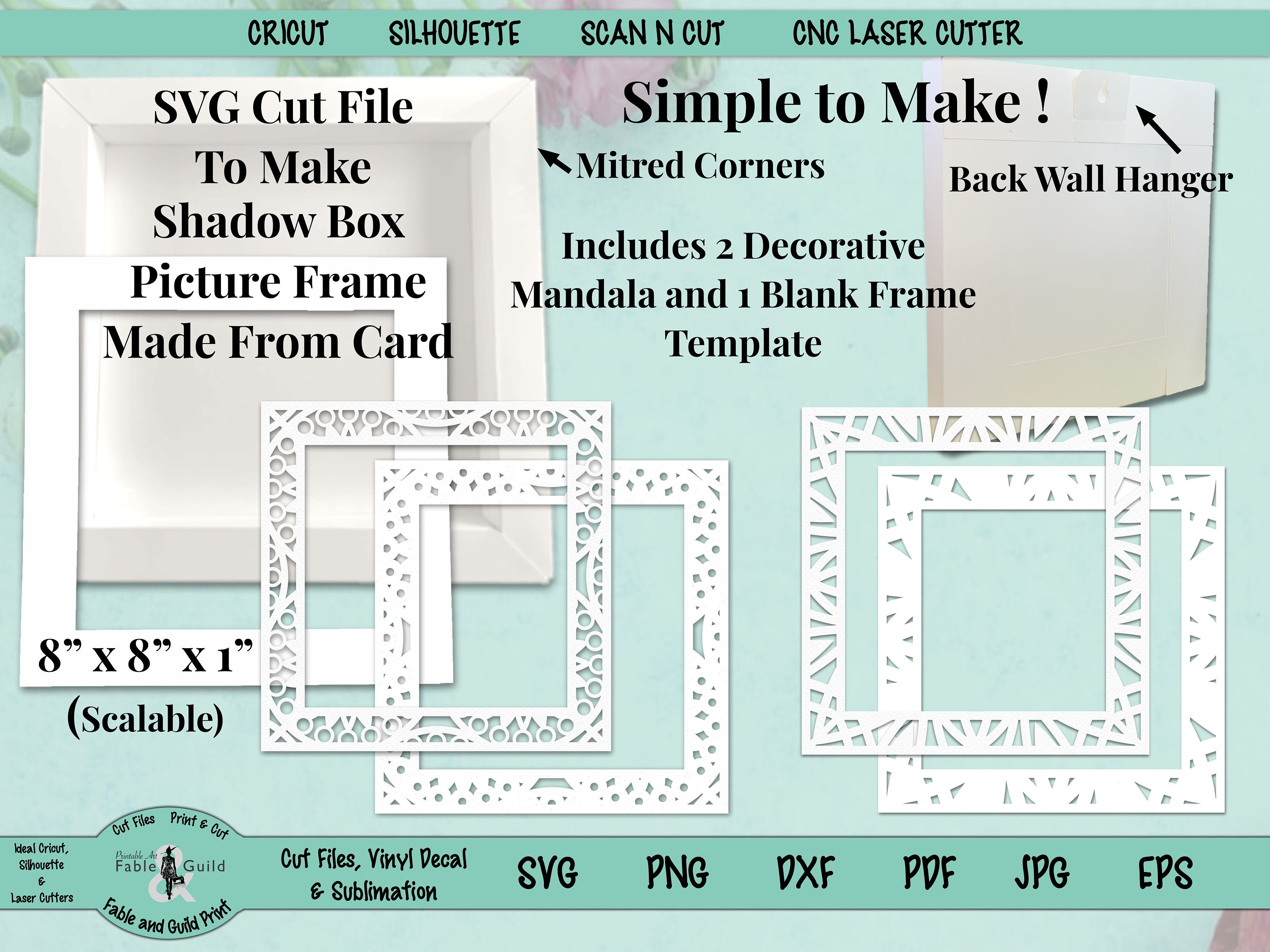Cricut SVG Shadow Box Template Picture Frame Cut Files for - Etsy Australia