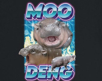 Camp Dropout "Moo Deng Bootleg" T-shirt - streetwear /  friend gift / girlfriend gift / 2024 gift / Atlanta Ga deadstock.