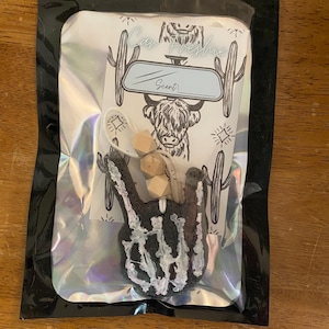 skeleton hand car freshie
