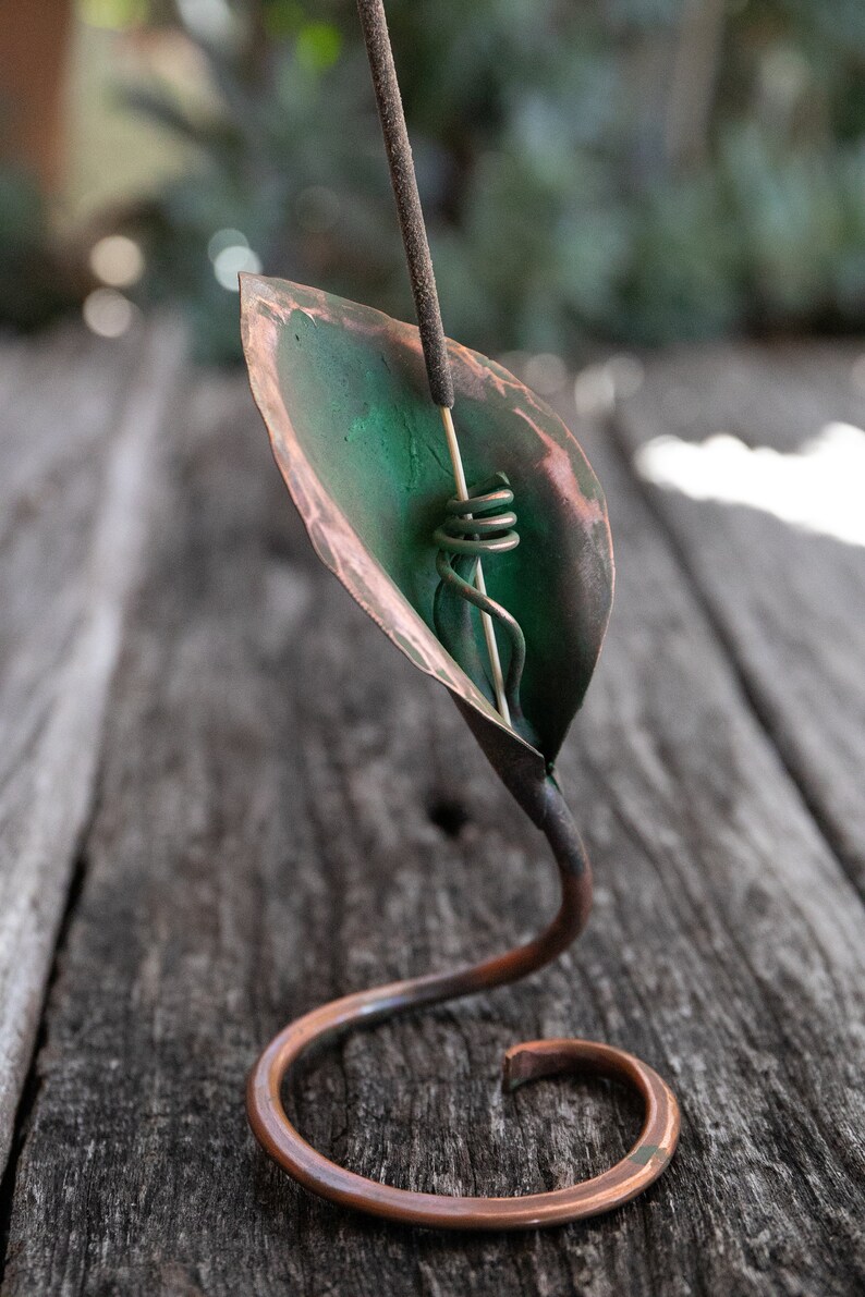 Handmade Recycled Copper Incense Holder Leaf Incense Holder Etsy
