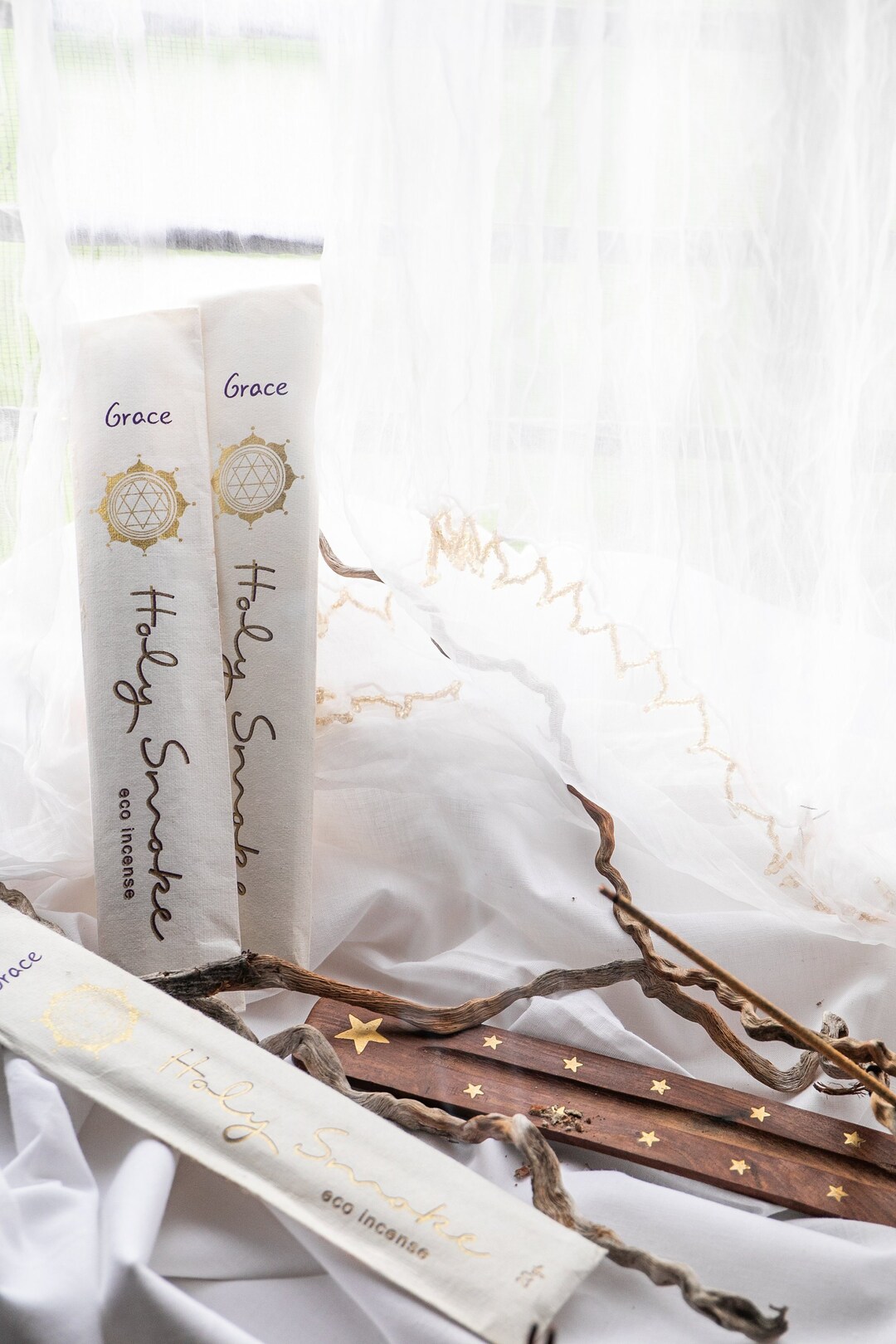 1 X GRACE Holy Smoke Eco Incense Packet Natural Incense Non Toxic