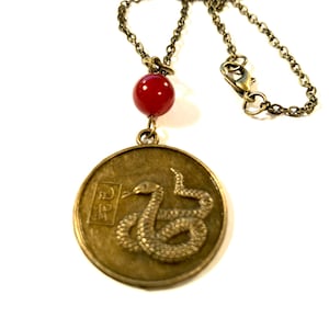 SNAKE Year - CHOOSE Your Stone - Chinese Zodiac - Lunar New Year - Rabbit Necklace - Personalized Gift