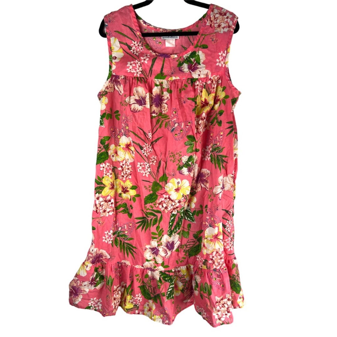 Vintage Anthony Richards Cotton House Dress Floral Hawaiian Etsy