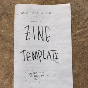 Zine Template: Printed 16p B+W Xeroxed Guide (5.5&quot;x8.5&quot;)
