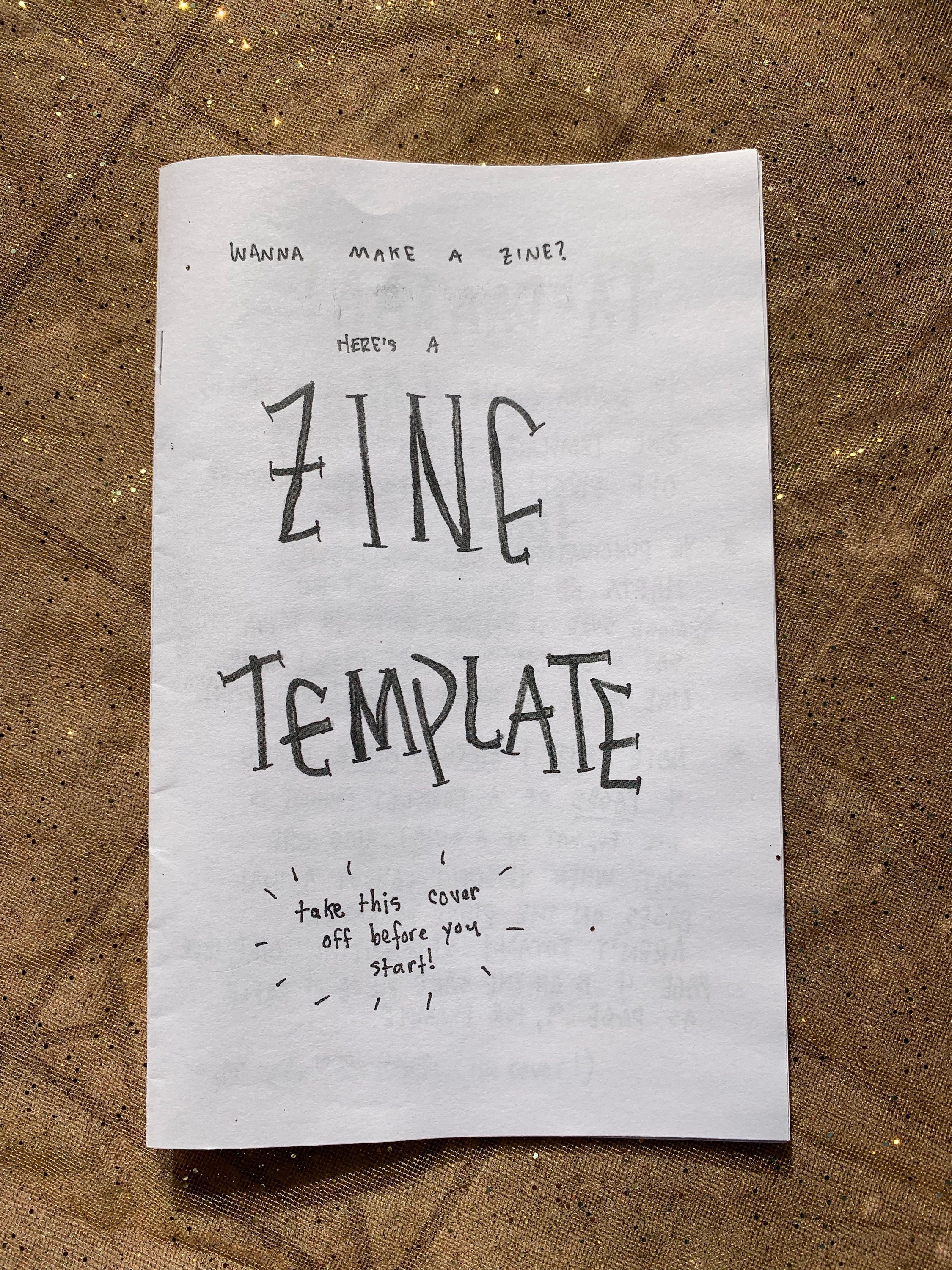 Zine Template: Printed 16p B+W Xeroxed Guide (5.5