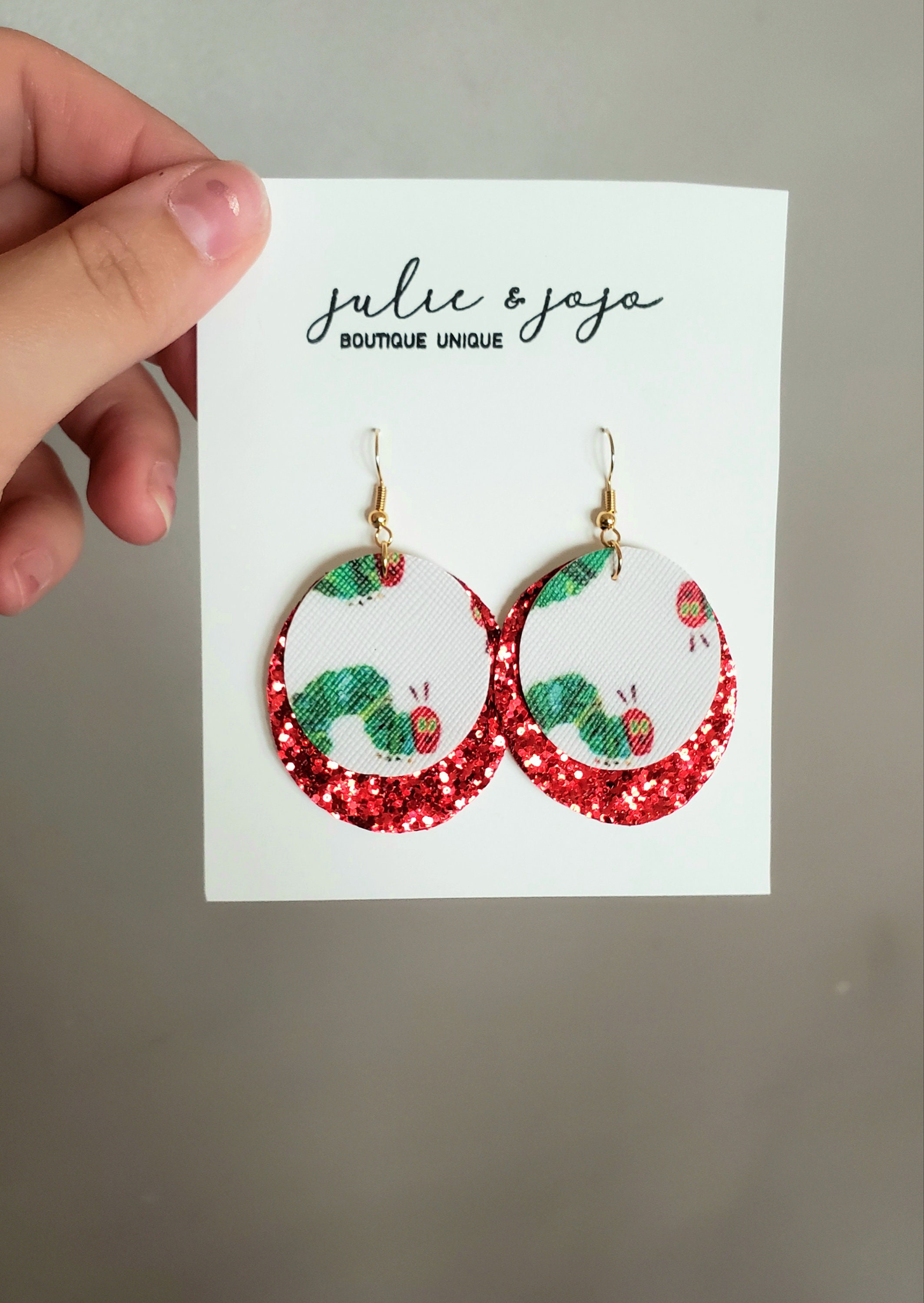 Teacher Earrings // Caterpillar  // Fall // Gift // Birthday // spark…